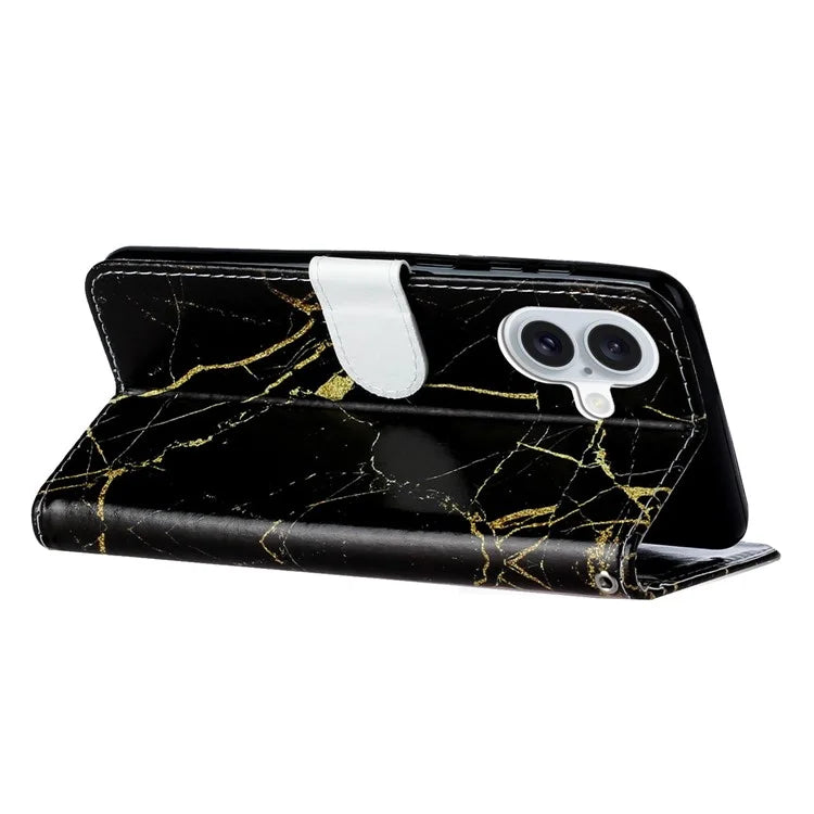 For iPhone 16 Plus Case Shockproof Leather Wallet Phone Cover Pattern Printing