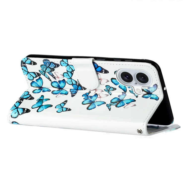 For iPhone 16 Plus Case Shockproof Leather Wallet Phone Cover Pattern Printing