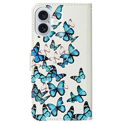 For iPhone 16 Plus Case Shockproof Leather Wallet Phone Cover Pattern Printing