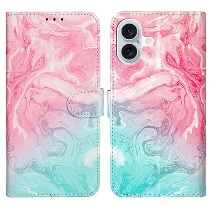 For iPhone 16 Plus Case Shockproof Leather Wallet Phone Cover Pattern Printing