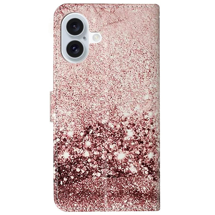 For iPhone 16 Plus Case Shockproof Leather Wallet Phone Cover Pattern Printing