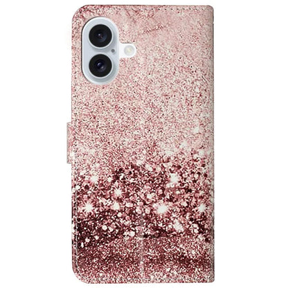 For iPhone 16 Plus Case Shockproof Leather Wallet Phone Cover Pattern Printing