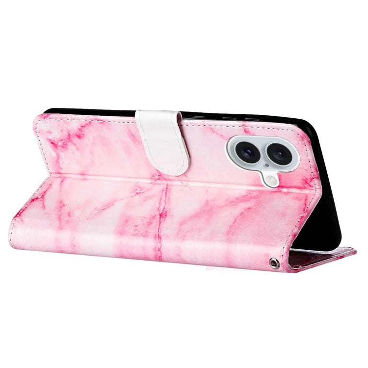 For iPhone 16 Plus Case Shockproof Leather Wallet Phone Cover Pattern Printing