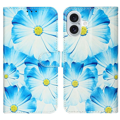 For iPhone 16 Plus Case Shockproof Leather Wallet Phone Cover Pattern Printing
