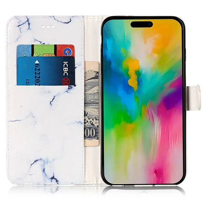 For iPhone 16 Plus Case Shockproof Leather Wallet Phone Cover Pattern Printing