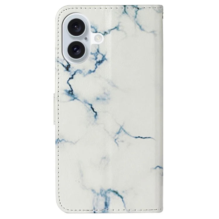 For iPhone 16 Plus Case Shockproof Leather Wallet Phone Cover Pattern Printing