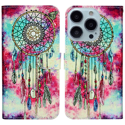 For iPhone 16 Case Pattern Stand Leather Phone Cover Card Slots Design