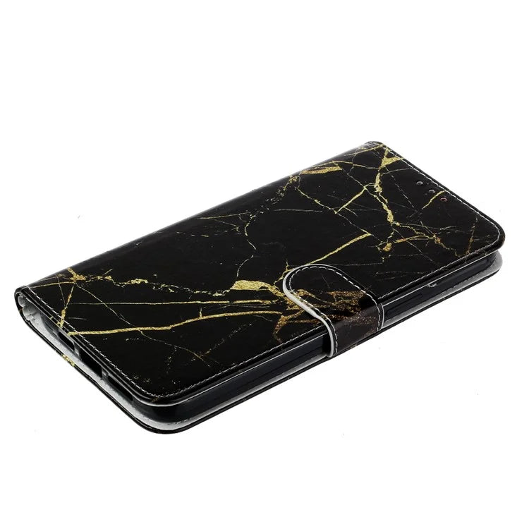 For iPhone 16 Case Pattern Stand Leather Phone Cover Card Slots Design