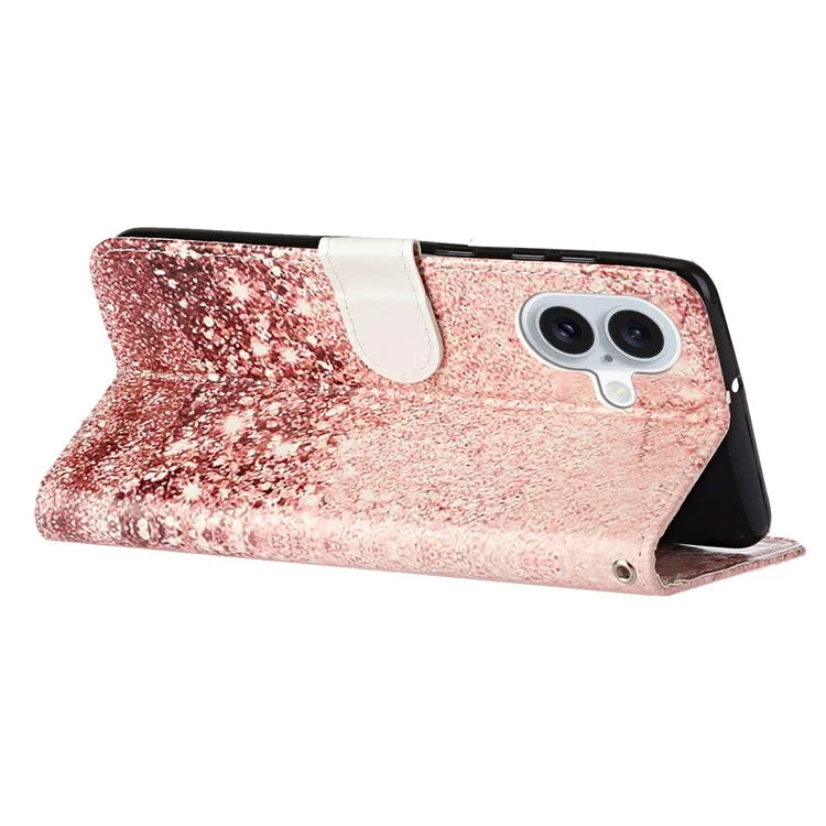 For iPhone 16 Case Pattern Stand Leather Phone Cover Card Slots Design