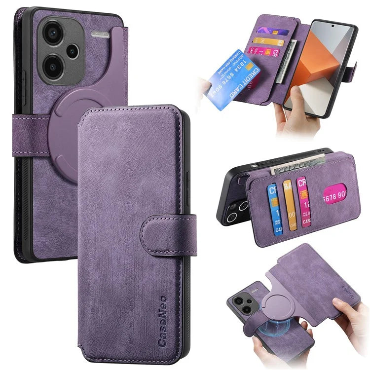 CASENEO MW-03 For Xiaomi Redmi Note 13 Pro+ 5G Phone Case Detachable Wallet Outer Cover