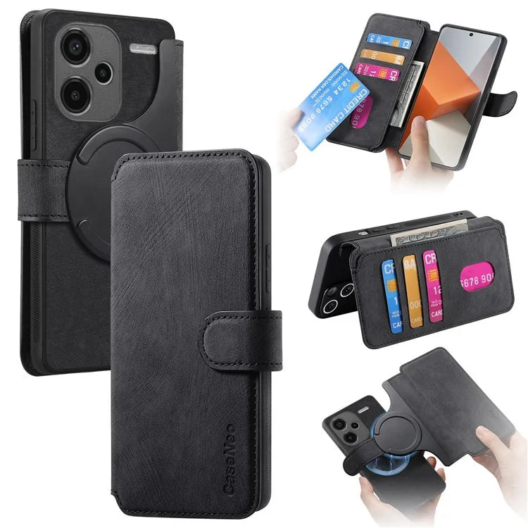CASENEO MW-03 For Xiaomi Redmi Note 13 Pro+ 5G Phone Case Detachable Wallet Outer Cover