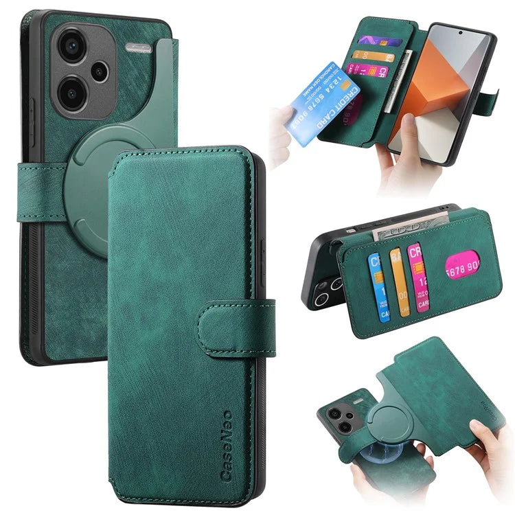 CASENEO MW-03 For Xiaomi Redmi Note 13 Pro+ 5G Phone Case Detachable Wallet Outer Cover