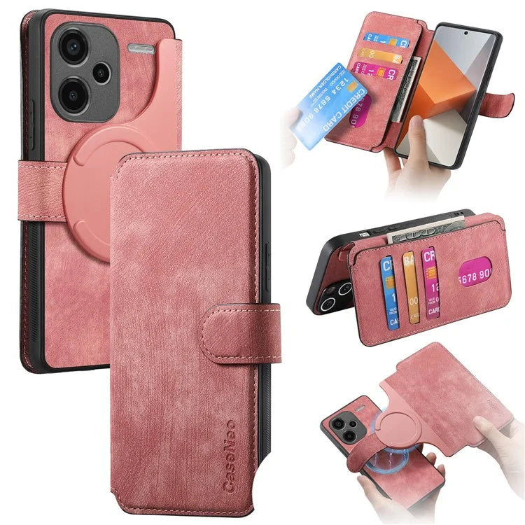 CASENEO MW-03 For Xiaomi Redmi Note 13 Pro+ 5G Phone Case Detachable Wallet Outer Cover