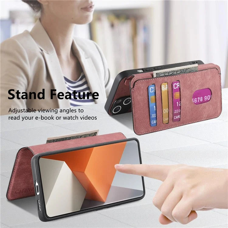 CASENEO MW-03 For Xiaomi Redmi Note 13 Pro+ 5G Phone Case Detachable Wallet Outer Cover