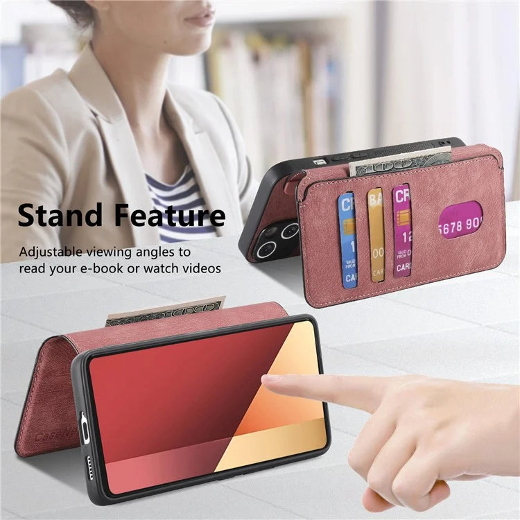 CASENEO MW-03 For Xiaomi Redmi Note 13 Pro 4G / Poco M6 Pro 4G Case Detachable Wallet Phone Cover
