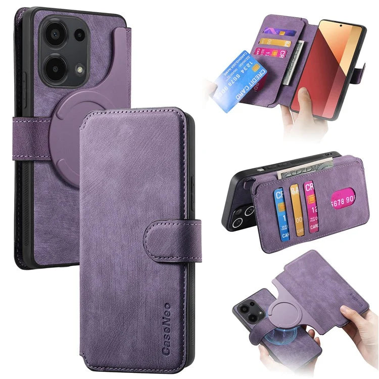 CASENEO MW-03 For Xiaomi Redmi Note 13 Pro 4G / Poco M6 Pro 4G Case Detachable Wallet Phone Cover