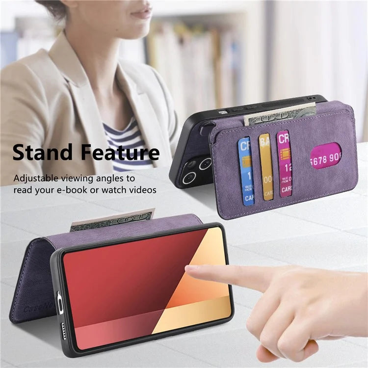 CASENEO MW-03 For Xiaomi Redmi Note 13 Pro 4G / Poco M6 Pro 4G Case Detachable Wallet Phone Cover