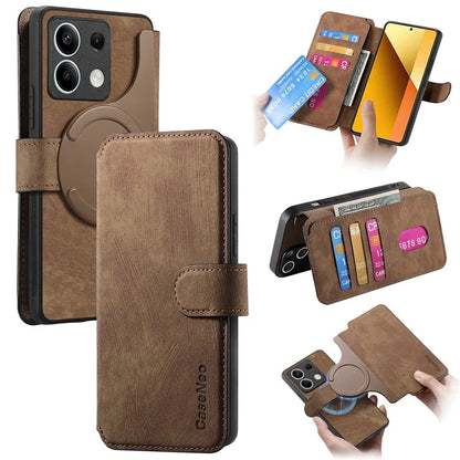 CASENEO MW-03 For Xiaomi Redmi Note 13 5G Case Leather Back Cover Detachable Magnetic Wallet