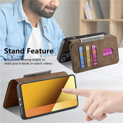 CASENEO MW-03 For Xiaomi Redmi Note 13 5G Case Leather Back Cover Detachable Magnetic Wallet