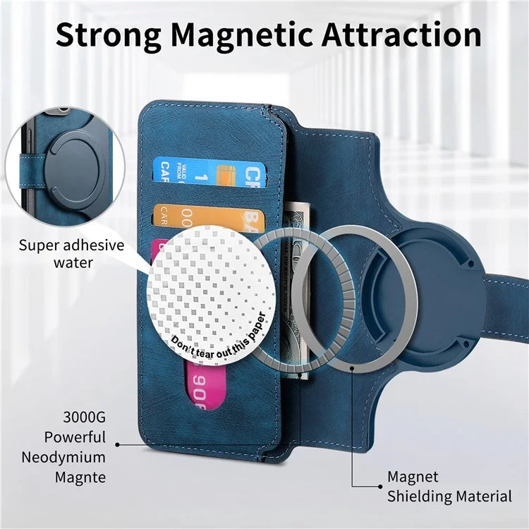 CASENEO MW-03 For Xiaomi Redmi Note 13 5G Case Leather Back Cover Detachable Magnetic Wallet