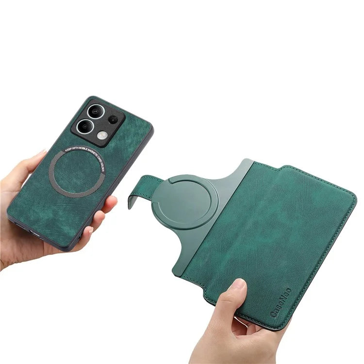 CASENEO MW-03 For Xiaomi Redmi Note 13 5G Case Leather Back Cover Detachable Magnetic Wallet
