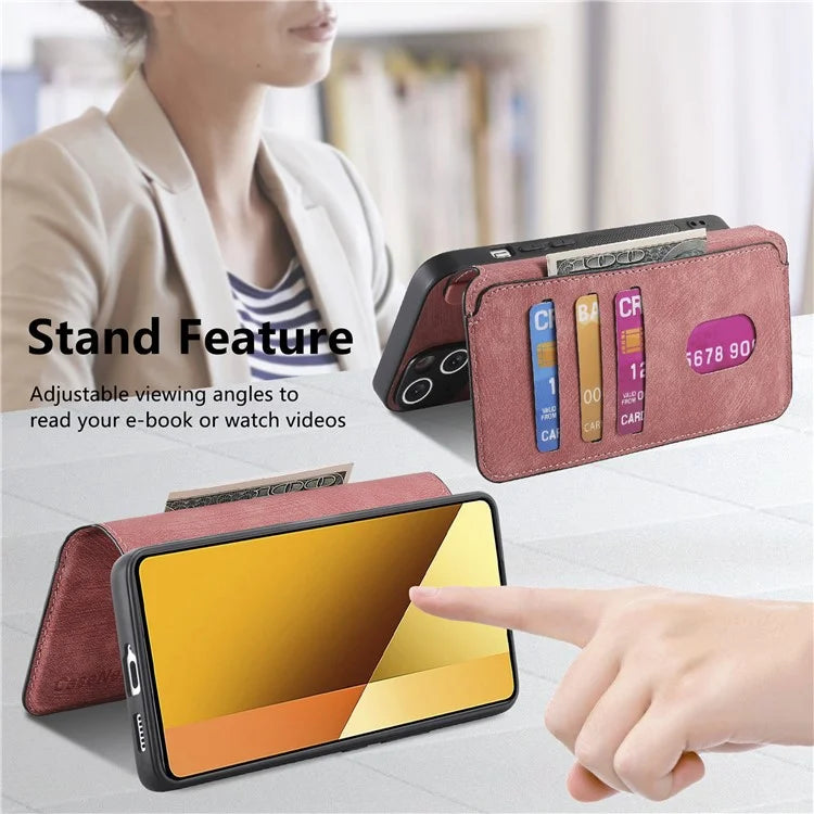 CASENEO MW-03 For Xiaomi Redmi Note 13 5G Case Leather Back Cover Detachable Magnetic Wallet