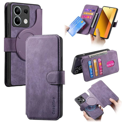 CASENEO MW-03 For Xiaomi Redmi Note 13 5G Case Leather Back Cover Detachable Magnetic Wallet