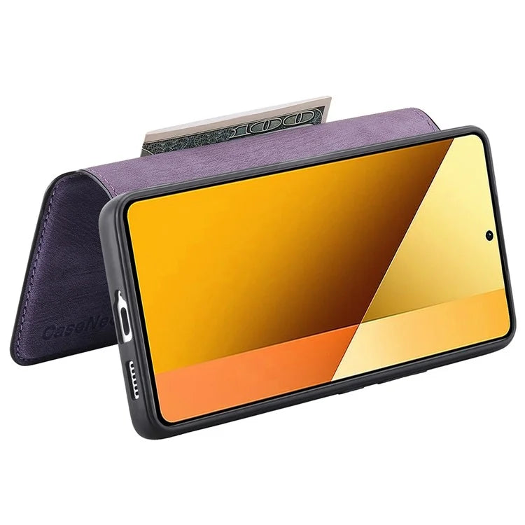 CASENEO MW-03 For Xiaomi Redmi Note 13 5G Case Leather Back Cover Detachable Magnetic Wallet