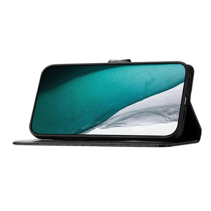 For iPhone 16 Case Flip Stand Leather Crocodile Texture Phone Cover