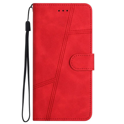 For iPhone 16 Pro Max Case Lines Imprinted PU Leather Wallet Phone Folio Cover