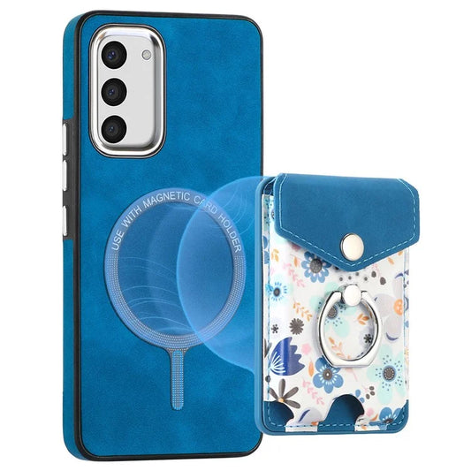 E3 For Samsung Galaxy S23+ Case Compatible with MagSafe Card Bag Kickstand Phone Cover