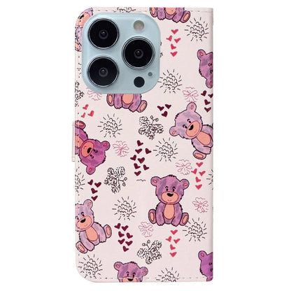 For iPhone 16 Pro Case Stand Wallet Leather Phone Cover Magnetic Clasp Pattern Printed