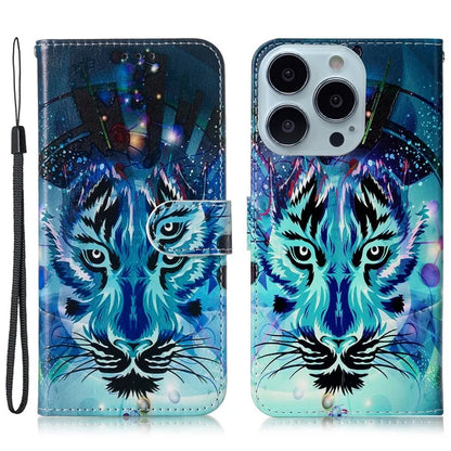 For iPhone 16 Pro Max Case Pattern Printed Leather Phone Cover with Stand 3 Card Holder