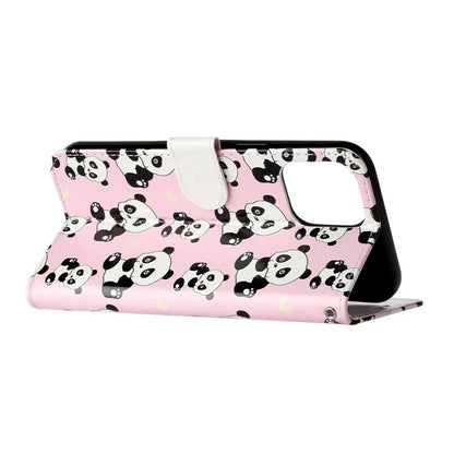 For iPhone 16 Pro Max Case Pattern Printed Leather Phone Cover with Stand 3 Card Holder