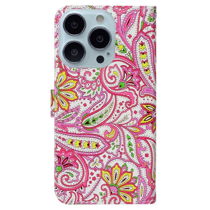 For iPhone 16 Pro Max Case Pattern Printed Leather Phone Cover with Stand 3 Card Holder