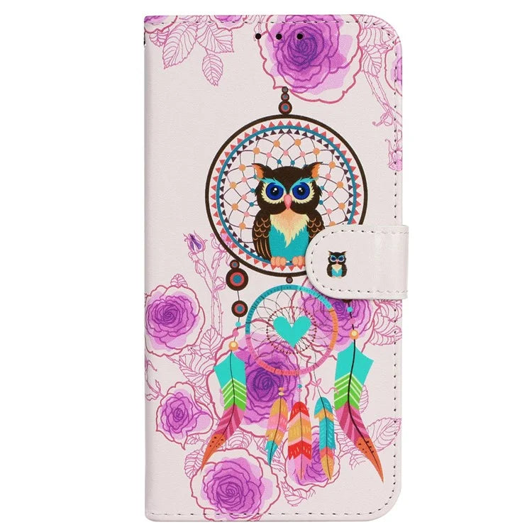 For iPhone 16 Plus Case Pattern Design Flip Leather Phone Cover with Strap