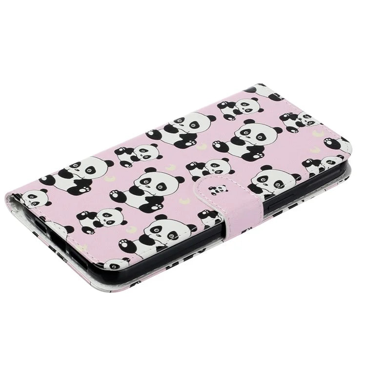 For iPhone 16 Plus Case Pattern Design Flip Leather Phone Cover with Strap