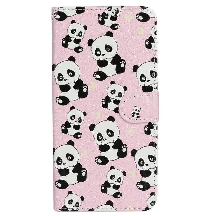 For iPhone 16 Plus Case Pattern Design Flip Leather Phone Cover with Strap