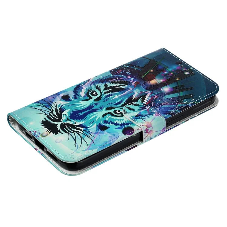 For iPhone 16 Plus Case Pattern Design Flip Leather Phone Cover with Strap
