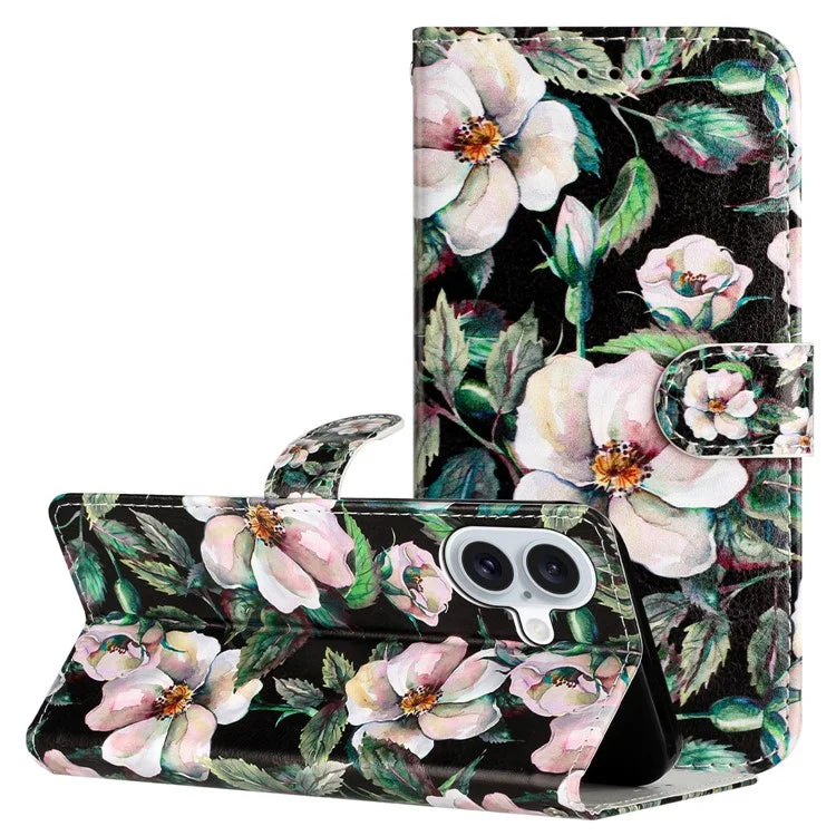 For iPhone 16 Wallet Case Pattern Print Design Flip Leather Phone Cover