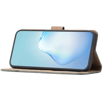 For iPhone 16 Case PU Leather Phone Cover Card Slots Wrist Strap Line Pattern