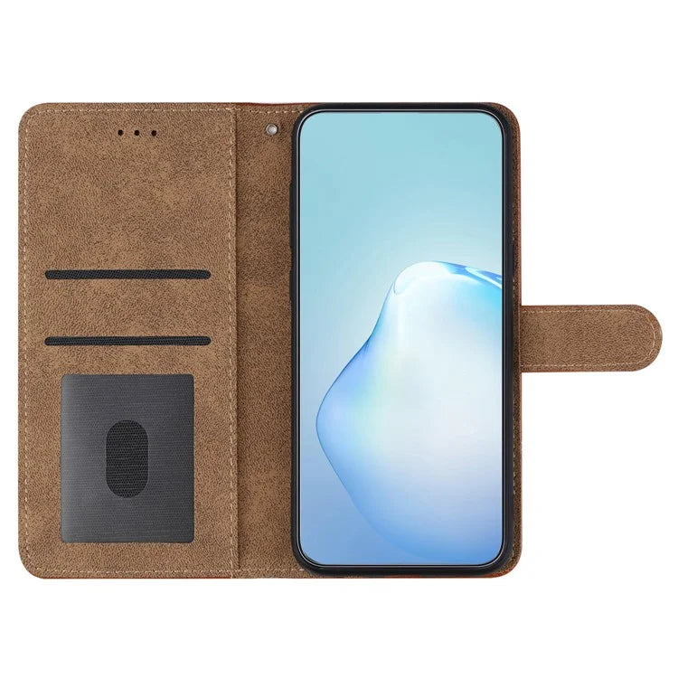 For iPhone 16 Case PU Leather Phone Cover Card Slots Wrist Strap Line Pattern