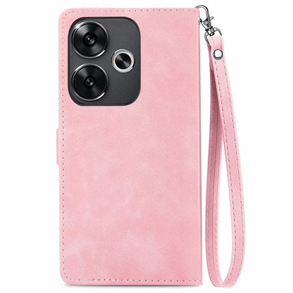 For Xiaomi Redmi Turbo 3 5G / Poco F6 5G Case Zipper Wallet Leather Floral Phone Cover