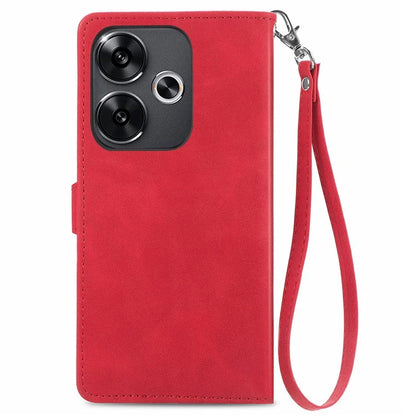 For Xiaomi Redmi Turbo 3 5G / Poco F6 5G Case Zipper Wallet Leather Floral Phone Cover