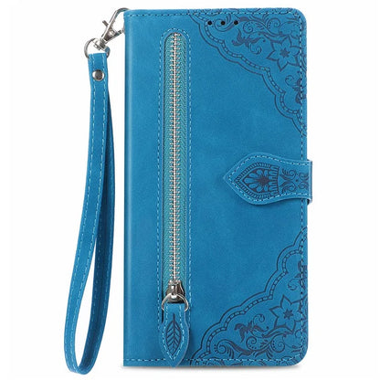 For Xiaomi Redmi Turbo 3 5G / Poco F6 5G Case Zipper Wallet Leather Floral Phone Cover