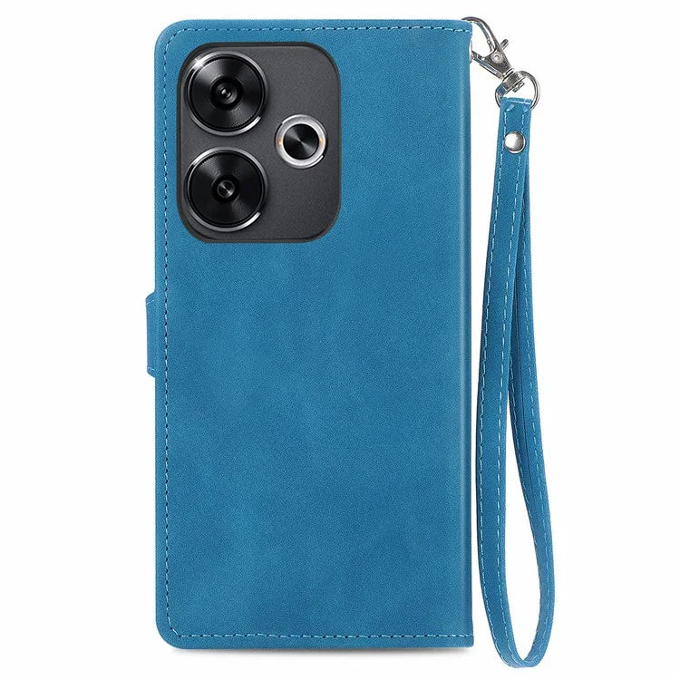 For Xiaomi Redmi Turbo 3 5G / Poco F6 5G Case Zipper Wallet Leather Floral Phone Cover