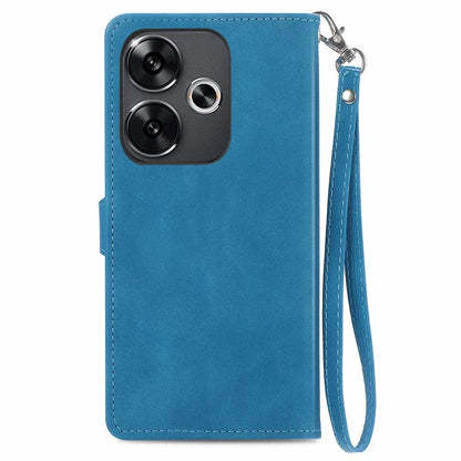 For Xiaomi Redmi Turbo 3 5G / Poco F6 5G Case Zipper Wallet Leather Floral Phone Cover