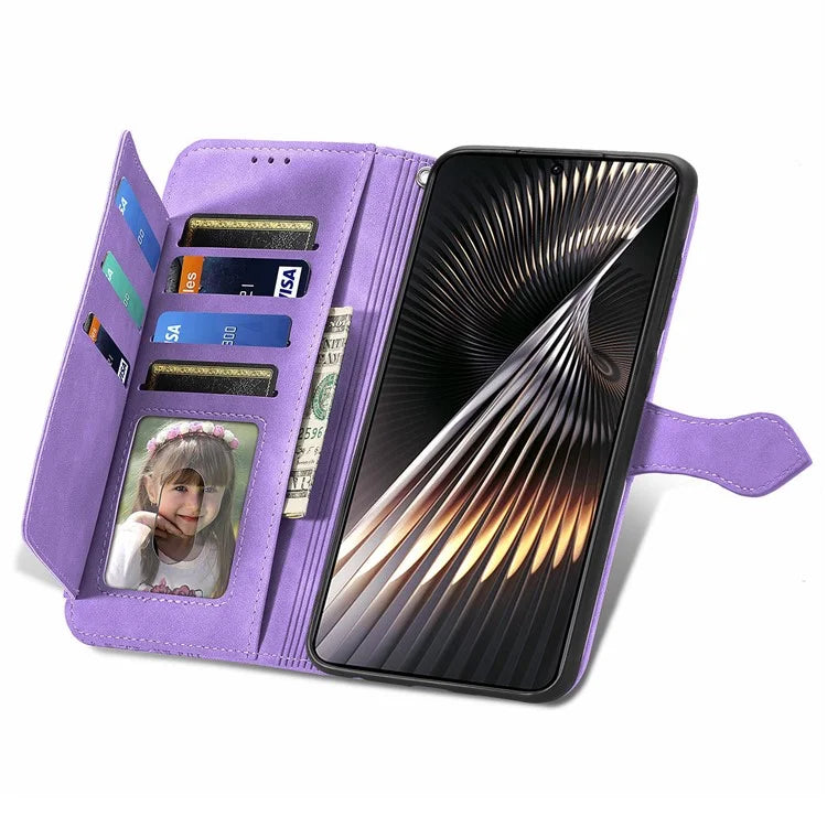For Xiaomi Redmi Turbo 3 5G / Poco F6 5G Case Zipper Wallet Leather Floral Phone Cover