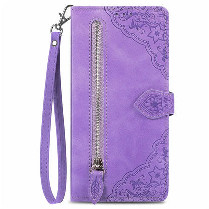 For Xiaomi Redmi Turbo 3 5G / Poco F6 5G Case Zipper Wallet Leather Floral Phone Cover