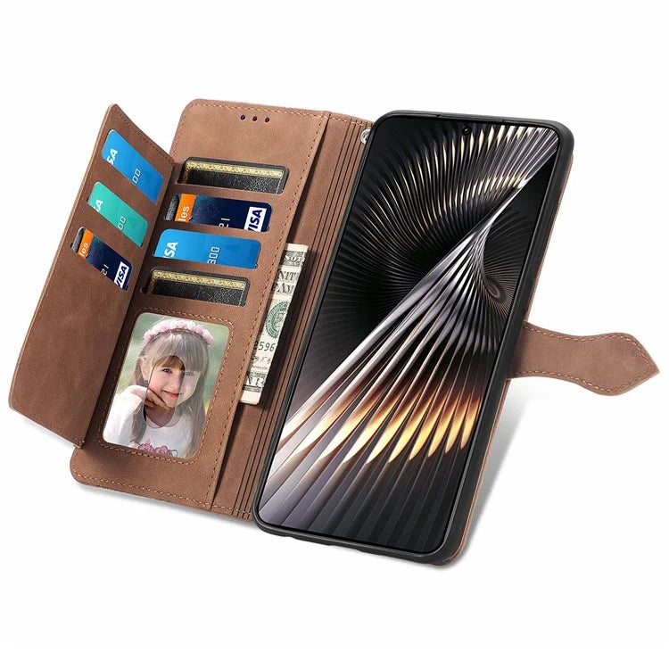 For Xiaomi Redmi Turbo 3 5G / Poco F6 5G Case Zipper Wallet Leather Floral Phone Cover